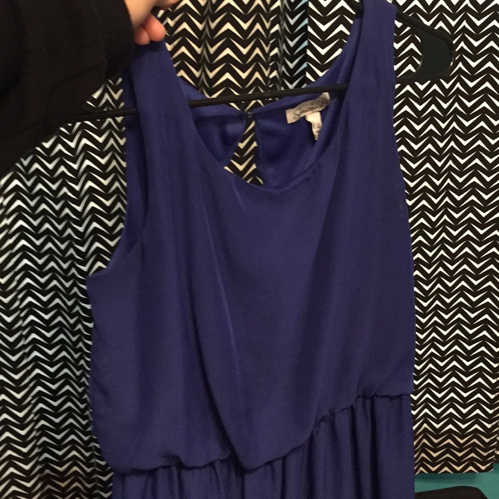 A blue dress